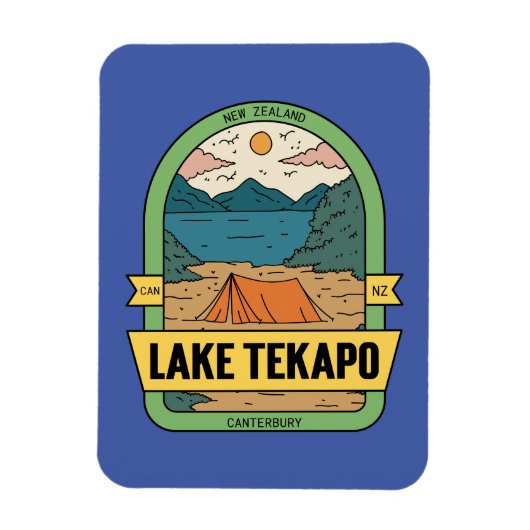 Lake Tekapo Neuseeland Magnet (Vertikal)