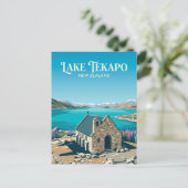 Lake Tekapo Neuseeland Postkarte (Stehend Vorderseite)