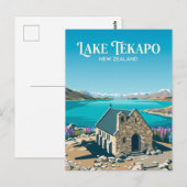 Lake Tekapo Neuseeland Postkarte (Vorne/Hinten)