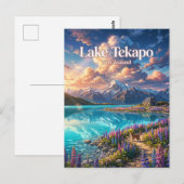 Lake Tekapo Neuseeland Postkarte (Vorne/Hinten)
