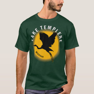 Lake Templene - Michigan Heron Sunrise T-Shirt