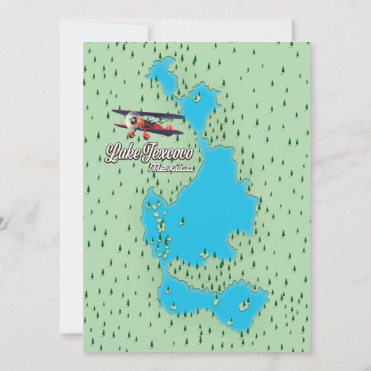 Lake Texcoco Mexiko Seekarte (Rückseite)