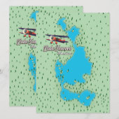 Lake Texcoco Mexiko Seekarte (Vorne/Hinten)