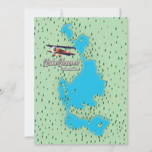 Lake Texcoco Mexiko Seekarte (Vorderseite)