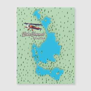 Lake Texcoco Mexiko Seekarte Magnetkarte