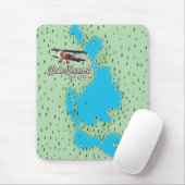 Lake Texcoco Mexiko Seekarte Mousepad (Mit Mouse)