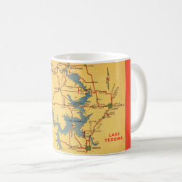 Lake Texoma Karte Kaffeetasse