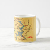 Lake Texoma Map Kaffeetasse (VorderseiteRechts)