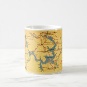 Lake Texoma Map Kaffeetasse (Mittel)