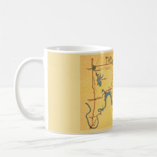 Lake Texoma Map Kaffeetasse (Links)
