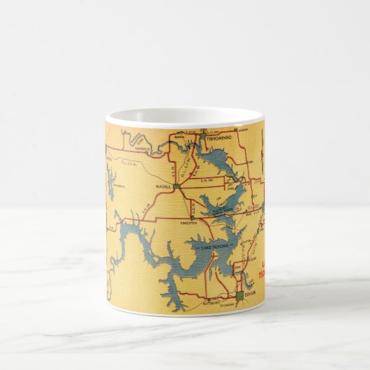 Lake Texoma Map Kaffeetasse (Mittel)