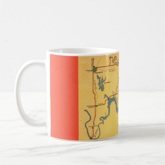 Lake Texoma Map Kaffeetasse (Links)