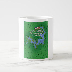 Lake Texoma USA Karte. Jumbo-Tasse