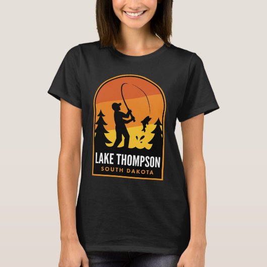 Lake Thompson South Dakota Fishing T-Shirt (Vorderseite)
