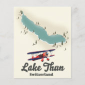 Lake Thun Switzerland Karte (Vorderseite)