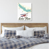Lake Thun Switzerland Karte Leinwanddruck (Insitu (Schlafzimmer))