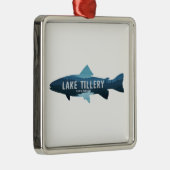Lake Tillery North Carolina Fisch Ornament Aus Metall (Rechts)