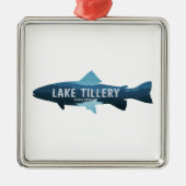 Lake Tillery North Carolina Fisch Ornament Aus Metall (Vorne)