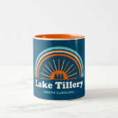 Lake Tillery North Carolina Rainbow Zweifarbige Tasse (Mittel)