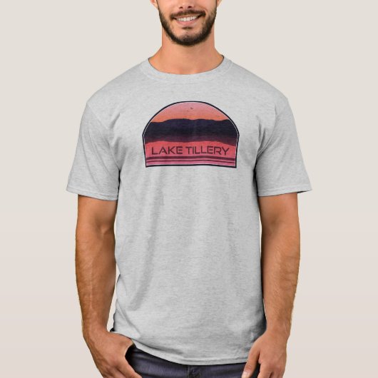 Lake Tillery North Carolina Red Sunrise T-Shirt (Vorderseite)