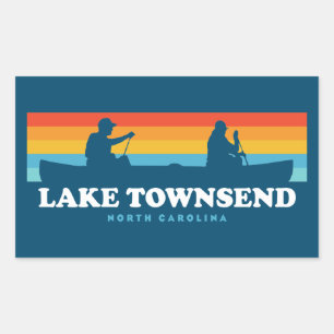 Lake Townsend North Carolina Canoe Rechteckiger Aufkleber