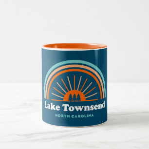 Lake Townsend North Carolina Rainbow Zweifarbige Tasse