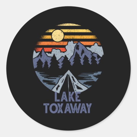 Lake Toxaway North Carolina Blue Ridge Mountains C Runder Aufkleber (Vorderseite)