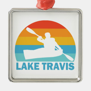 Lake Travis Austin Texas Kajak Ornament Aus Metall