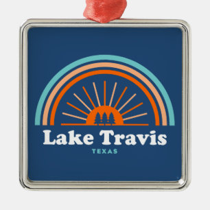 Lake Travis Austin Texas Regenbogen Ornament Aus Metall