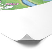 Lake Travis Texas Hill Land Illustrierte Karte Poster (Ecke)