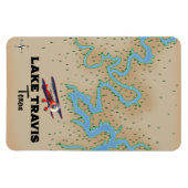 Lake Travis Texas Map Magnet (Horizontal)