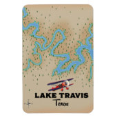 Lake Travis Texas Map Magnet (Vertikal)