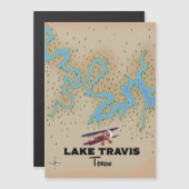 Lake Travis Texas Map Magnetkarte (Vorne/Hinten)