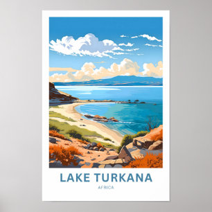 Lake Turkana Africa Travel Print Poster