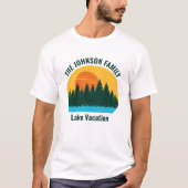Lake Vacation Sunset Cool Personalisiert T-Shirt (Vorderseite)