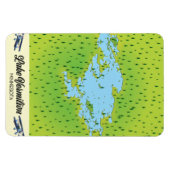 Lake Vermilion Minnesota Karte Magnet (Horizontal)