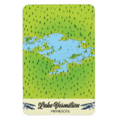 Lake Vermilion Minnesota Karte Magnet (Vertikal)