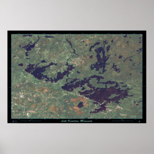 Lake Vermilion, Minnesota Satellitenposter Poster
