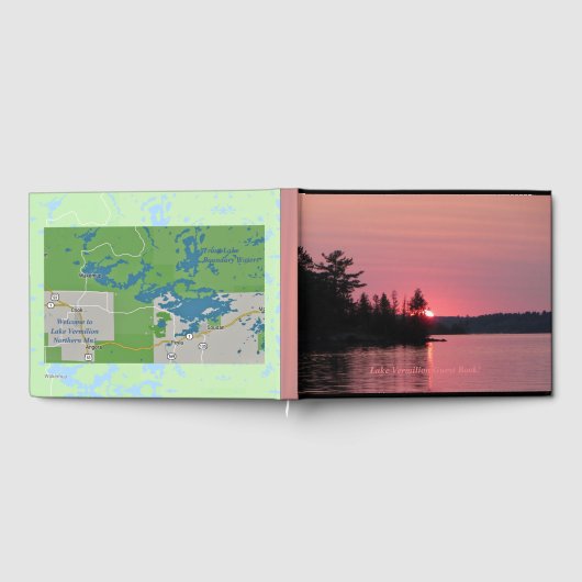 Lake Vermilion Sunset and Map Gästebuch (Voll)