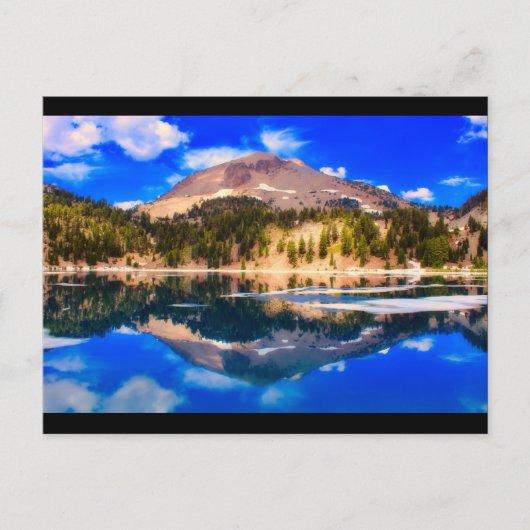 Lake View Lassen Volcanal-Nationalpark Postkarte (Vorderseite)