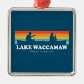 Lake Waccamaw North Carolina Canoe Ornament Aus Metall (Vorne)