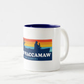 Lake Waccamaw North Carolina Canoe Zweifarbige Tasse (VorderseiteRechts)