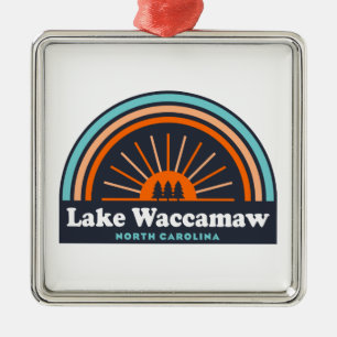 Lake Waccamaw North Carolina Rainbow Ornament Aus Metall