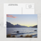 Lake Wakatipu at Sunset, Queenstown, NZ Postkarte (Vorne/Hinten)