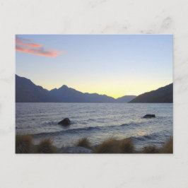 Lake Wakatipu at Sunset, Queenstown, NZ Postkarte