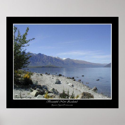 "LAKE WAKATIPU, NZ" Foto Poster (Vorne)