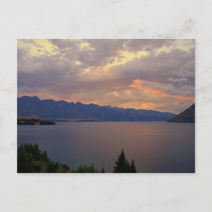 Lake Wakatipu Sunset, Queenstown, NZ Postkarte
