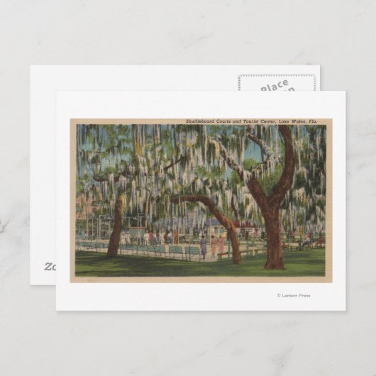 Lake Wales, FL - Außenansicht Shuffleboard Postkarte (Vorne/Hinten)
