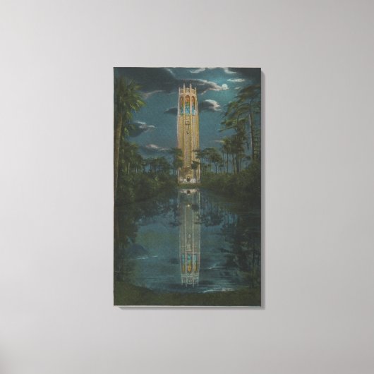 Lake Wales, FL - Sicht auf den See & Singen Leinwanddruck (Vorderseite)