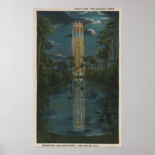 Lake Wales, FL - Sicht auf den See & Singen Poster